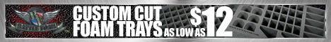 Cutsom cut foam trays for as low as $12 - www.battlefoam.com