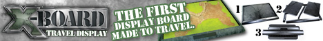 X-Board Travel Display: The first display board made to travel - www.battlefoam.com