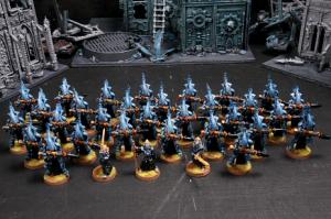 Ranks of Wraithguard led by Spiritseers