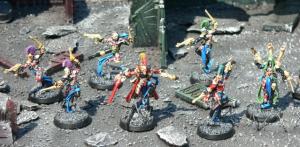 Harlequins led my a Troupe Leader