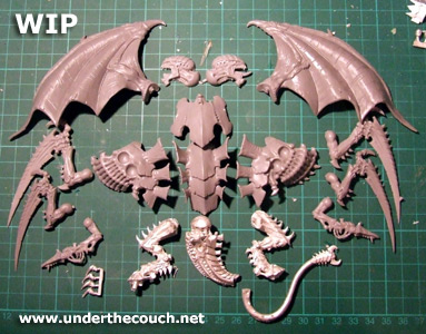 An overview of all the main components used to create the winged Tyrant