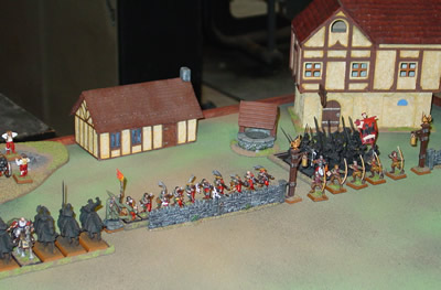 Knights with General, Wizard with handgunners, Greatswords with archer detachment