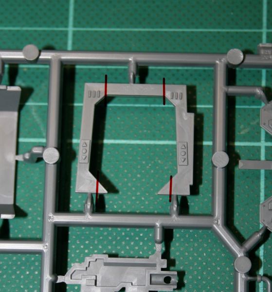 The central support needs to be cut to accommodate a longer top support and the new bottom beam. If possible you should hold a piece of the 2mm x 3.2mm strip up to the piece to see where it will interact and bond on the finished model(if you&rsquo;re anything like me you can measure three times and it still won&rsquo;t look right in the end).