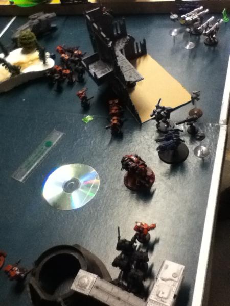 The Battle field after my last round of assualt, things aren't looking good for the Tau