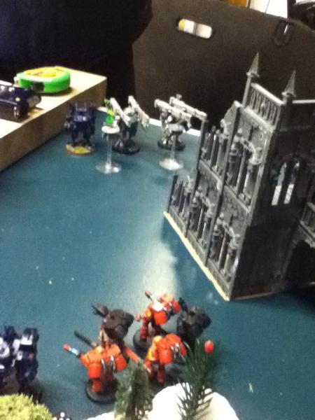 Red Thirst unit after being thinned down by some heavy Tau fire power