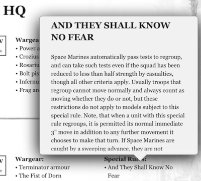 <b>Updated Rules:</b><br/>Almost all of the GW errata <br/>and even some of their FAQ rulings have been included.