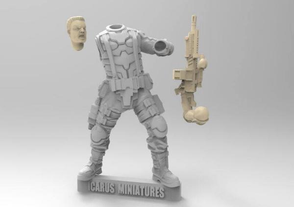 3D Printable Alliance Trooper 1 (Pre Supported) - Icarus Games by Icarus  Games