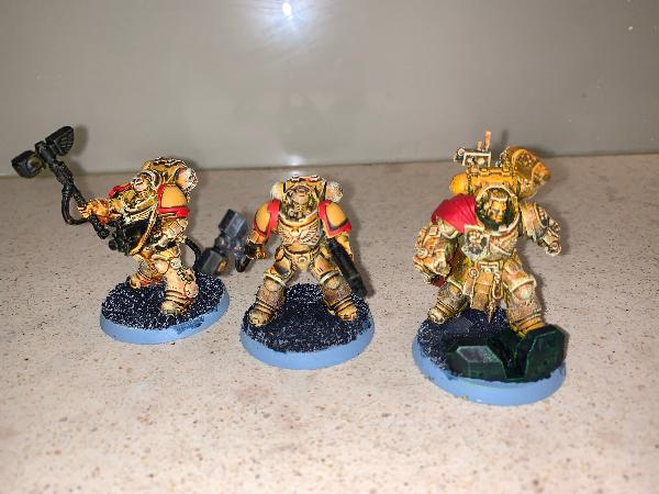 [Thumb - Imperial Fist Heavy Intercessors with Lightning Claws and Thunder hammers progress pic 11.JPG]
