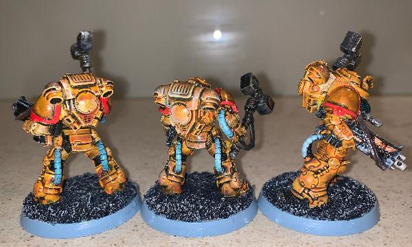 [Thumb - Imperial Fist Heavy Intercessors with Lightning Claws and Thunder hammers FINISHED pic 06.JPG]
