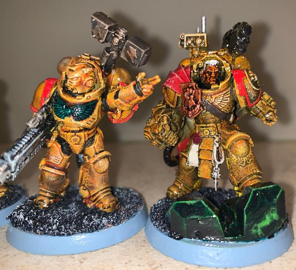 [Thumb - Imperial Fist Heavy Intercessors with Lightning Claws and Thunder hammers FINISHED pic 02.JPG]